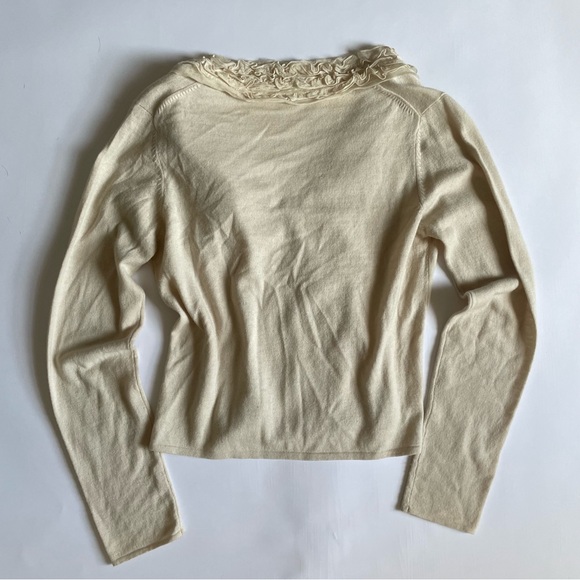 Moth Cream Ruffled Cardigan - Picture 5 of 5